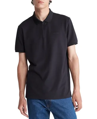 Calvin Klein Men's Athletic Tech Zip Polo Shirt
