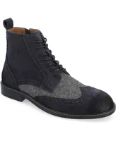Thomas & Vine Men's Jarett Wide Width Tru Comfort Foam Lace-Up Wingtip Ankle Boots