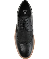 Vance Co. Men's Warrick Wide Width Tru Comfort Foam Wingtip Lace-Up Derby Dress Shoes