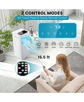 Costway 8000 Btu Portable Air Conditioner 3-in-1 Ac Unit with Cool Fan Dehum Sleep Mode