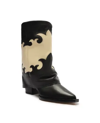 Arezzo Women's Arianna Fold-Over Cuffed Cowboy Boots