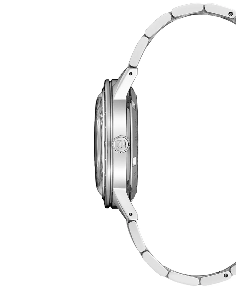 Seiko Men's Automatic Presage Gmt Stainless Steel Bracelet Watch 41mm