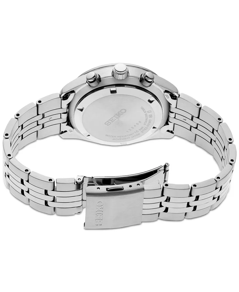 Seiko Men's Chronograph Essentials Stainless Steel Bracelet Watch 42mm