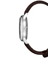 Seiko Men's Automatic Presage Cocktail Time Brown Leather Strap Watch 41mm