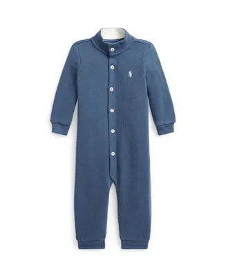 Polo Ralph Lauren Baby Boys French-Rib Cotton Coverall One Piece