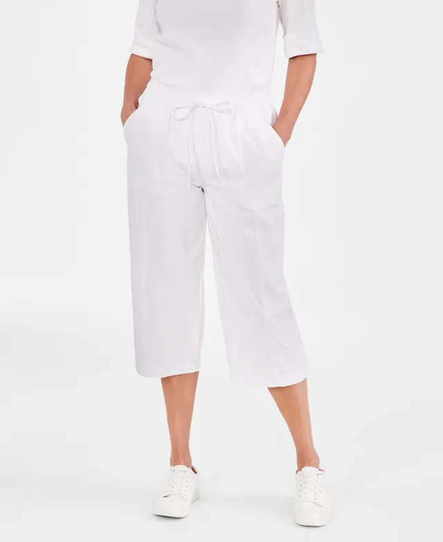 Style & Co Womens Petite Cargo Capris Pants (8 Petite, Stonewall)