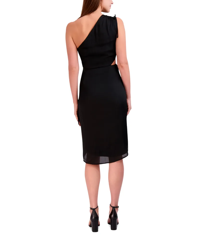 BCBGeneration Women's One-Shoulder Cutout Midi Dress