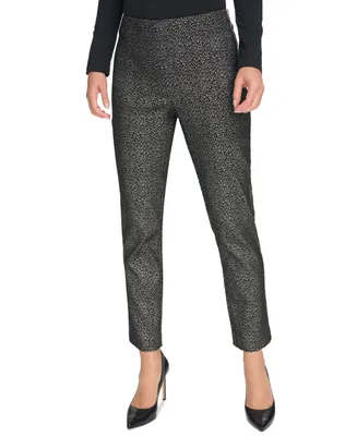 Dkny Women's Printed Low Rise Skinny Ankle Pants