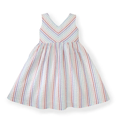 Hope & Henry Little Girls Seersucker Swing Dress