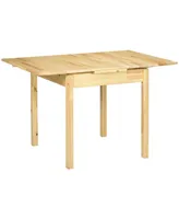 Homcom Folding Dining Table with Drop Leaf, Natural