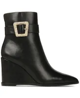 Sam Edelman Women's Weslie Buckled Wedge Booties