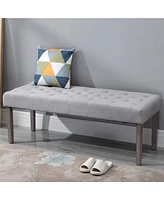 Homcom Modern Simplicity Household Bed End Footstool with Soft Sponge Cushion