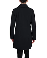 London Fog Women's Single-Breasted Peacoat & Scarf