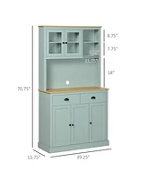 Homcom 71" Kitchen Pantry, Modern Storage Cabinet with Drawers,