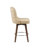 Madison Park Kobe 25.5" Upholstered Counter Stool with Swivel Seat
