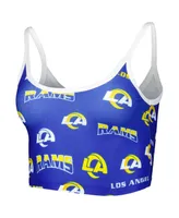 Women's Concepts Sport Royal Los Angeles Rams Breakthrough Allover Knit Lounge Bralette