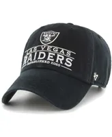 Men's '47 Brand Black Las Vegas Raiders Vernon Clean Up Adjustable Hat