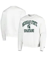 Men's Champion White Michigan State Spartans High Motor Pullover Sweatshirt