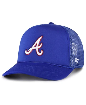 Men's '47 Brand Royal Atlanta Braves Foam Logo Trucker Adjustable Hat