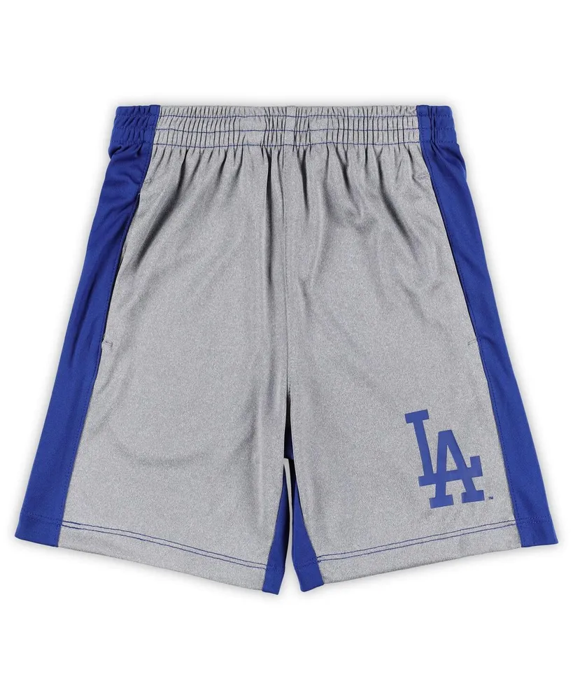 Infant Boys and Girls Royal, Heather Gray Los Angeles Dodgers Stealing Homebase 2.0 T-shirt Shorts Set