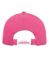 Big Girls Pink Dallas Cowboys Adjustable Hat