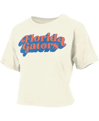 Women's Pressbox White Florida Gators Vintage-Inspired Easy T-shirt