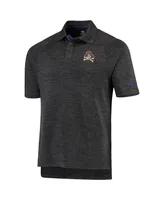 Men's Colosseum Heathered Black Ecu Pirates Down Swing Polo Shirt