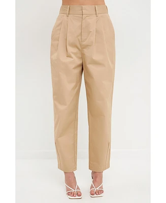 English Factory Women's High Waist Pleated Trouser