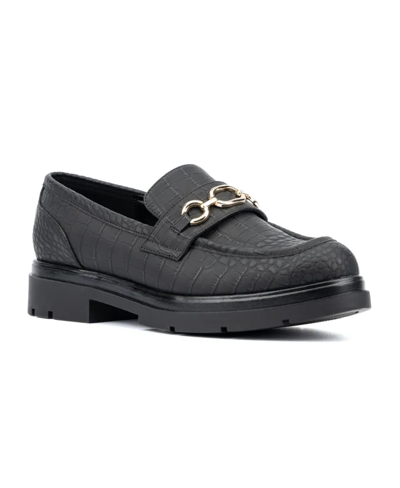 Women's Alodie Chain Croc Embossed Loafers