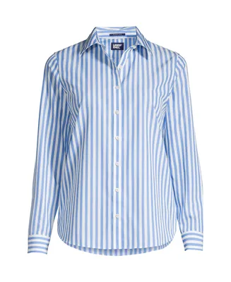 Lands' End Tall Wrinkle Free No Iron Button Front Shirt