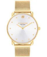 Coach Women's Elliot Gold-Tone Stainless Steel Mesh Bracelet Watch 36mm