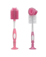 Dr. Browns Baby Dr. Brown's Baby Bottle and Nipple Brush Soft Touch and Sponge Brush, Pink, 2 Pack