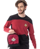 Star Trek The Next Generation Picard Embroidered Starfleet Logo Dual Compartment Insulated Lunch Box Bag Tote