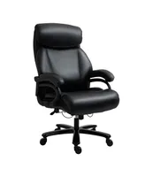 Vinsetto Big and Tall Executive Office Chair 396lbs with Wide Seat, Home High Back Pu Leather Chair with Adjustable Height, Swivel Wheels, Black