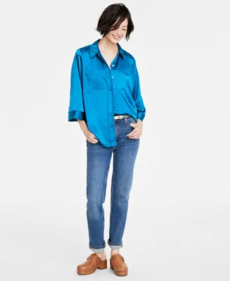 On 34th Women's Satin Pajama Top, Created for Macy's