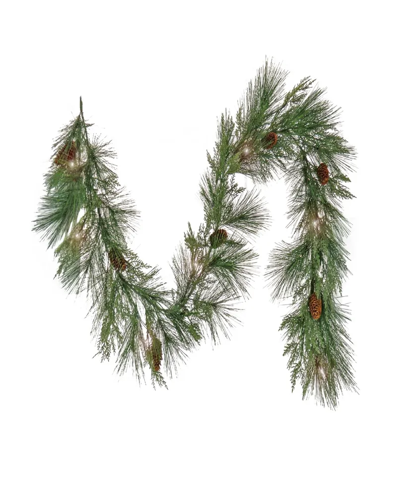 National Tree Company 6' Hgtv Home Collection Pre-Lit Tie Cedar Garland