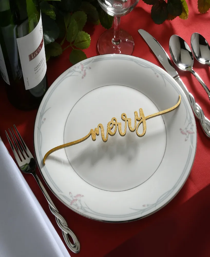National Tree Company 6-Piece Christmas Place Setting Message Decor