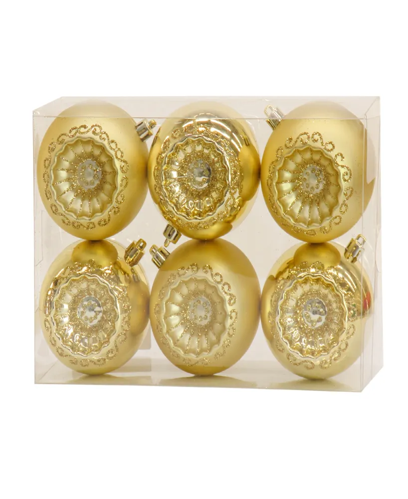 National Tree Company First Traditions 6-Piece Shatterproof Glittering Ornaments