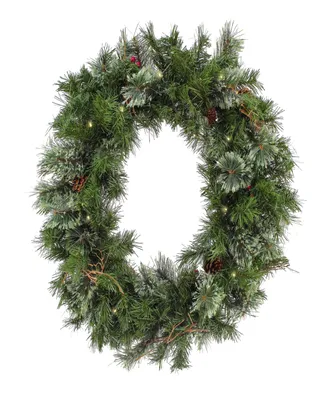 National Tree Company 30" Glistening Pine Wreath with Led Lights