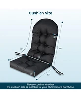 Costway Patio Adirondack Chair Cushion High Back Fade Resistant 5'' Seat Pad Outdoor