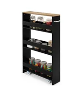 Rolling Kitchen Slim Storage Cart Mobile Shelving Organizer