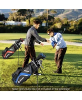 Costway Lightweight Golf Stand Bag with 14 Way Top Dividers 6 Pockets Cooler Rain Hood
