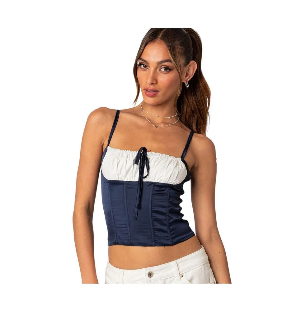 Women's Arabelle Satin Lace Up Corset Top