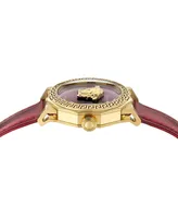 Versace Women's Swiss Medusa Deco Leather Strap Watch 38mm