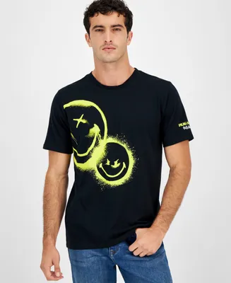 SmileyWorld Men's Double Face Graphic Short-Sleeve T-Shirt