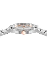 Salvatore Ferragamo Men's Vega Upper East Swiss Silver-Tone Stainless Steel Bracelet Watch 40mm