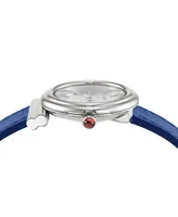 Salvatore Ferragamo Women's Gancini Swiss Blue Leather Strap Watch 28mm