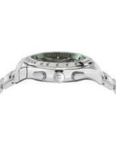 Salvatore Ferragamo Men's 1927 Swiss Chronograph Silver-Tone Stainless Steel Bracelet Watch 42mm