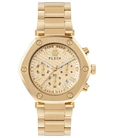 Philipp Plein Men's The Hexagon Chronograph Gold-Tone Stainless Steel Bracelet Watch 42mm