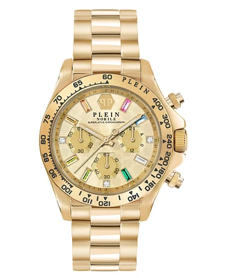 Philipp Plein Women's Chronograph Nobile Gold-Tone Stainless Steel Bracelet Watch 38mm
